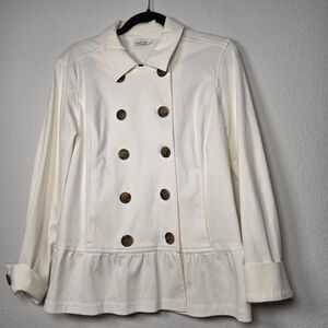 Lemon Way Women's White and Cream Coat